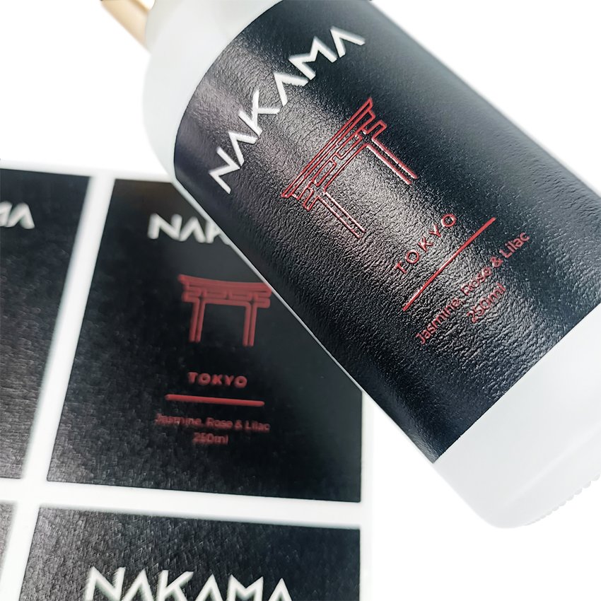 Custom Essential Oil Bottle Label Spot UV Packaging Raised Logo Sticker Texture Paper Skin Care Package Printing Labels