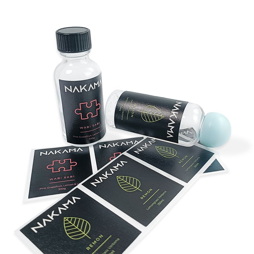 Custom Essential Oil Bottle Label Spot UV Packaging Raised Logo Sticker Texture Paper Skin Care Package Printing Labels