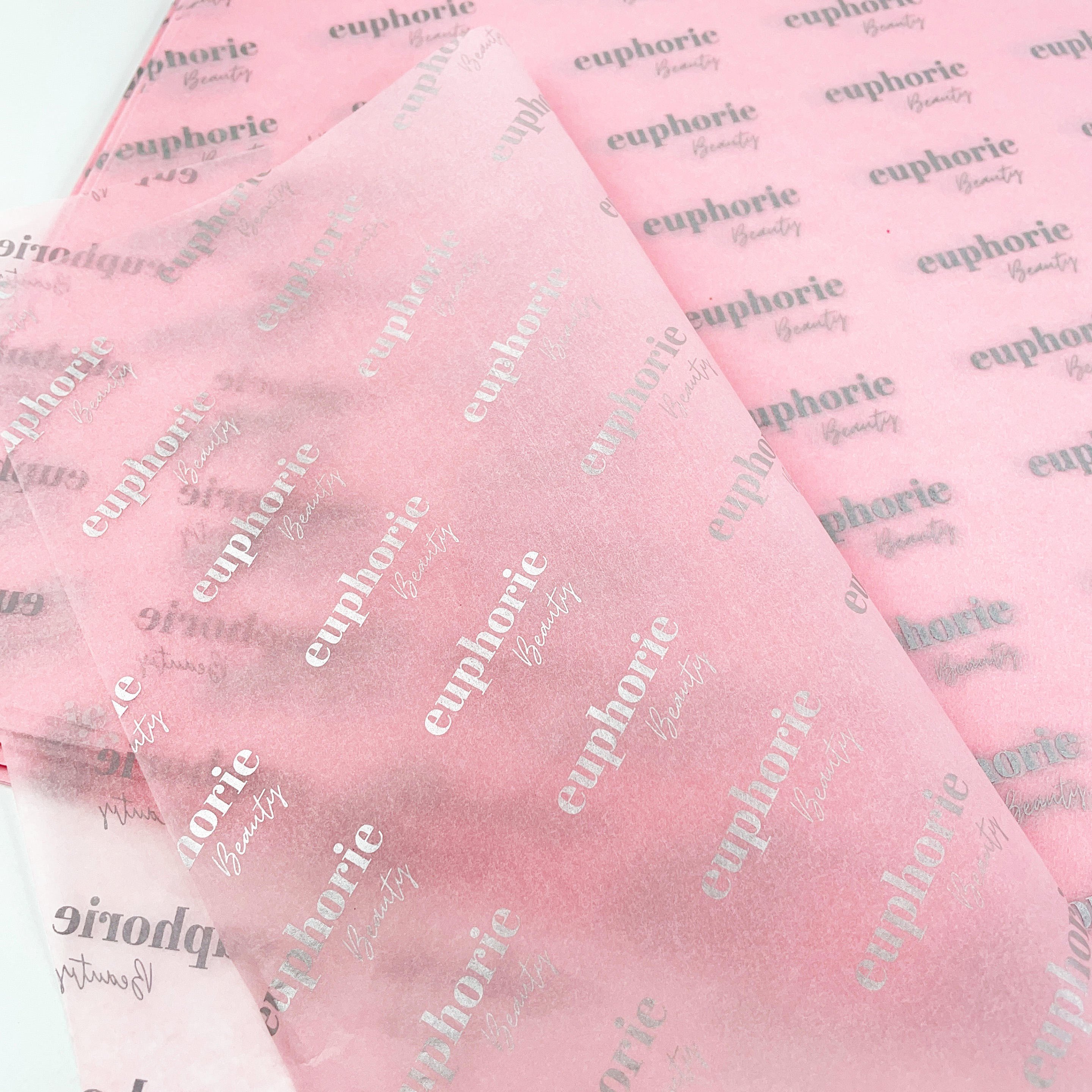 High Quality Recycylable Custom Packaging Wrapping Tissue Paper Packing Brand Tissue Papers With Logo Stickers