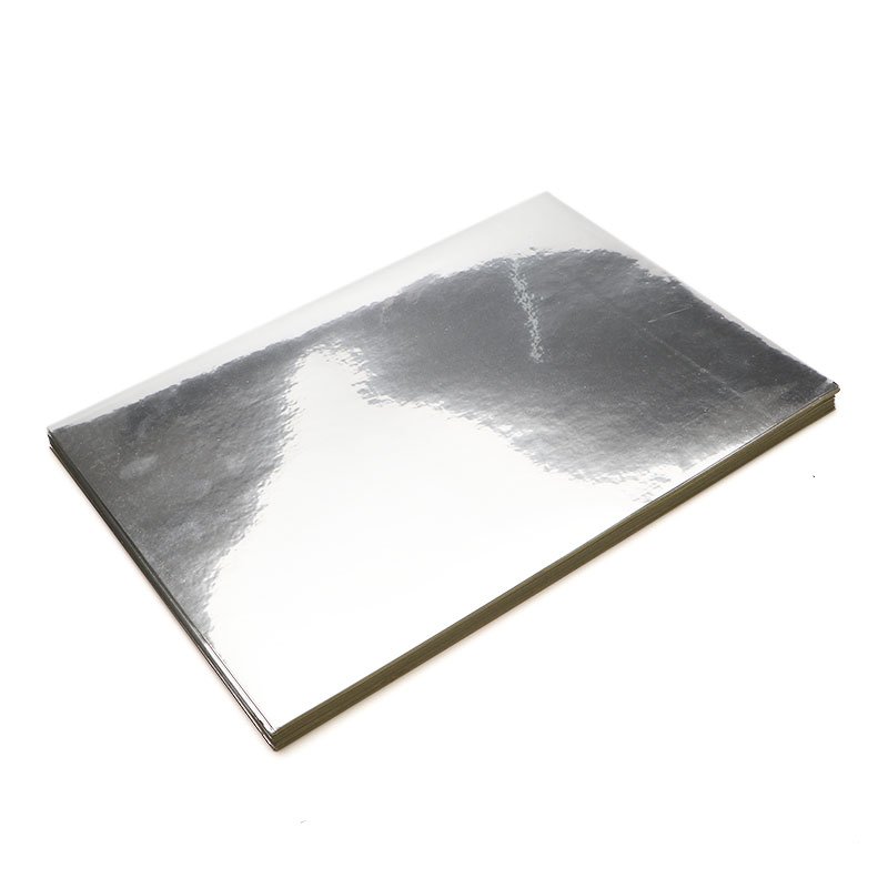 HH 036 New Style Custom adhesive Sticker 5C Bright Silver Laser Coated Label Paper