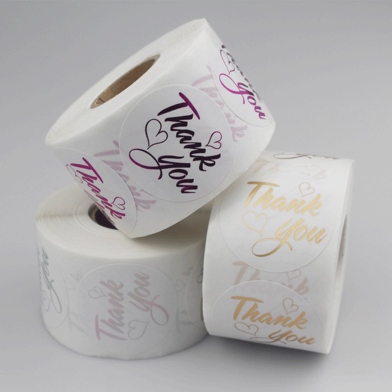 waterproof custom logo security labels printer thermal direct shipping labels roll label stickers