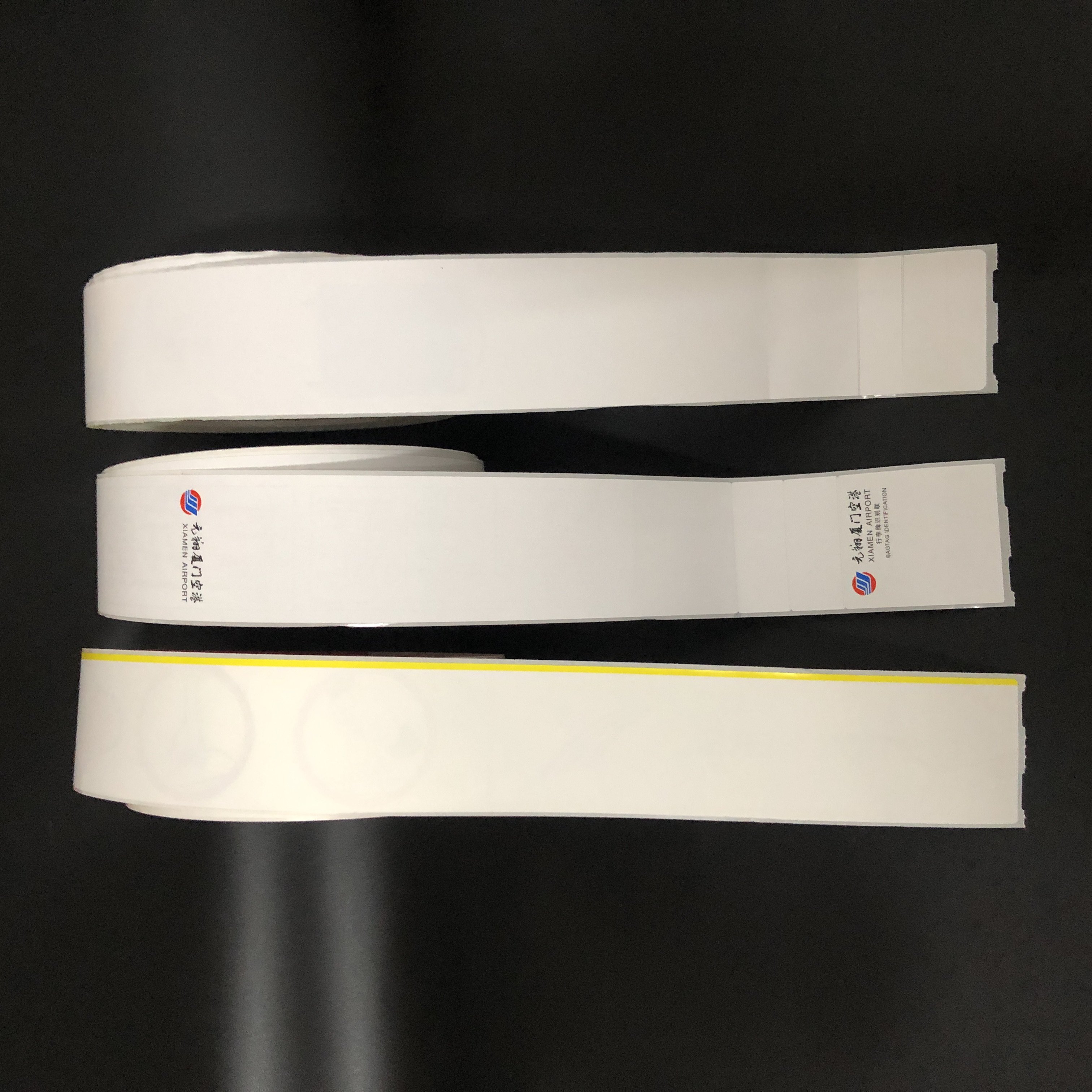 ready to ship cheap blank aircraft baggage tag sticker with thermal direct paper in stock