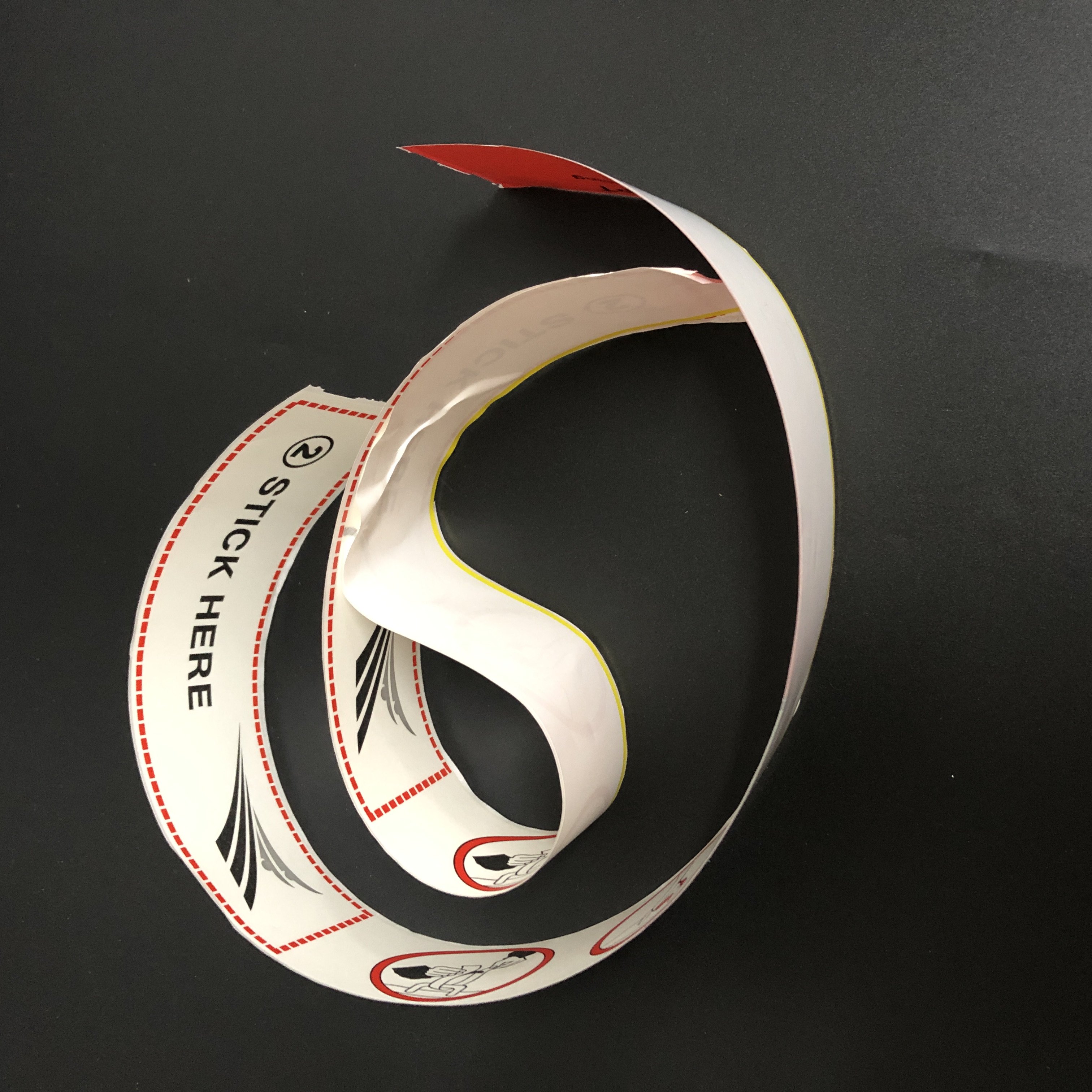 ready to ship cheap blank aircraft baggage tag sticker with thermal direct paper in stock