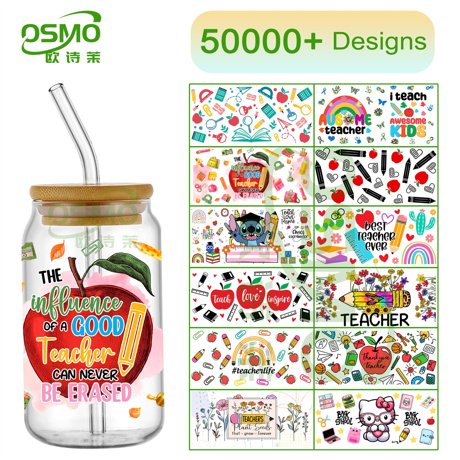 Osmo Double sided 16oz UV DTF Cup Wrap Transfer Stickers NFL Basketball Football for Libbey glass & can