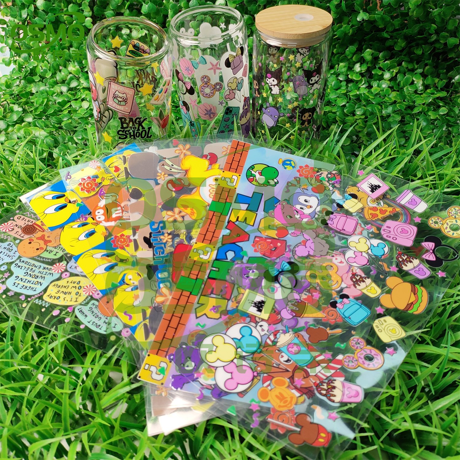 Osmo Double sided 16oz UV DTF Cup Wrap Transfer Stickers NFL Basketball Football for Libbey glass & can