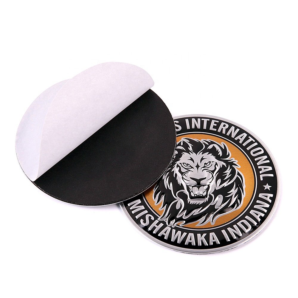 Aluminium Custom Round Stickers Round Car Stickers Metal Car Emblems Custom Stickers Badges
