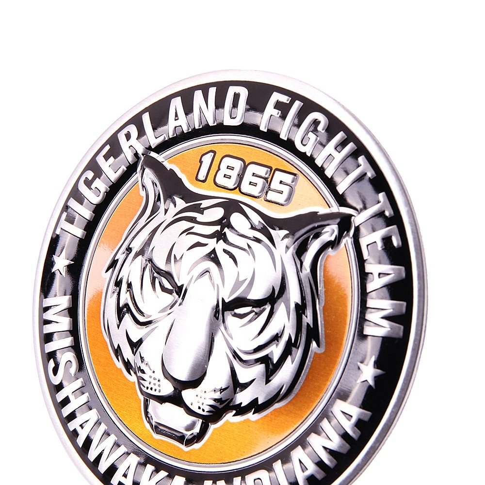 Aluminium Custom Round Stickers Round Car Stickers Metal Car Emblems Custom Stickers Badges