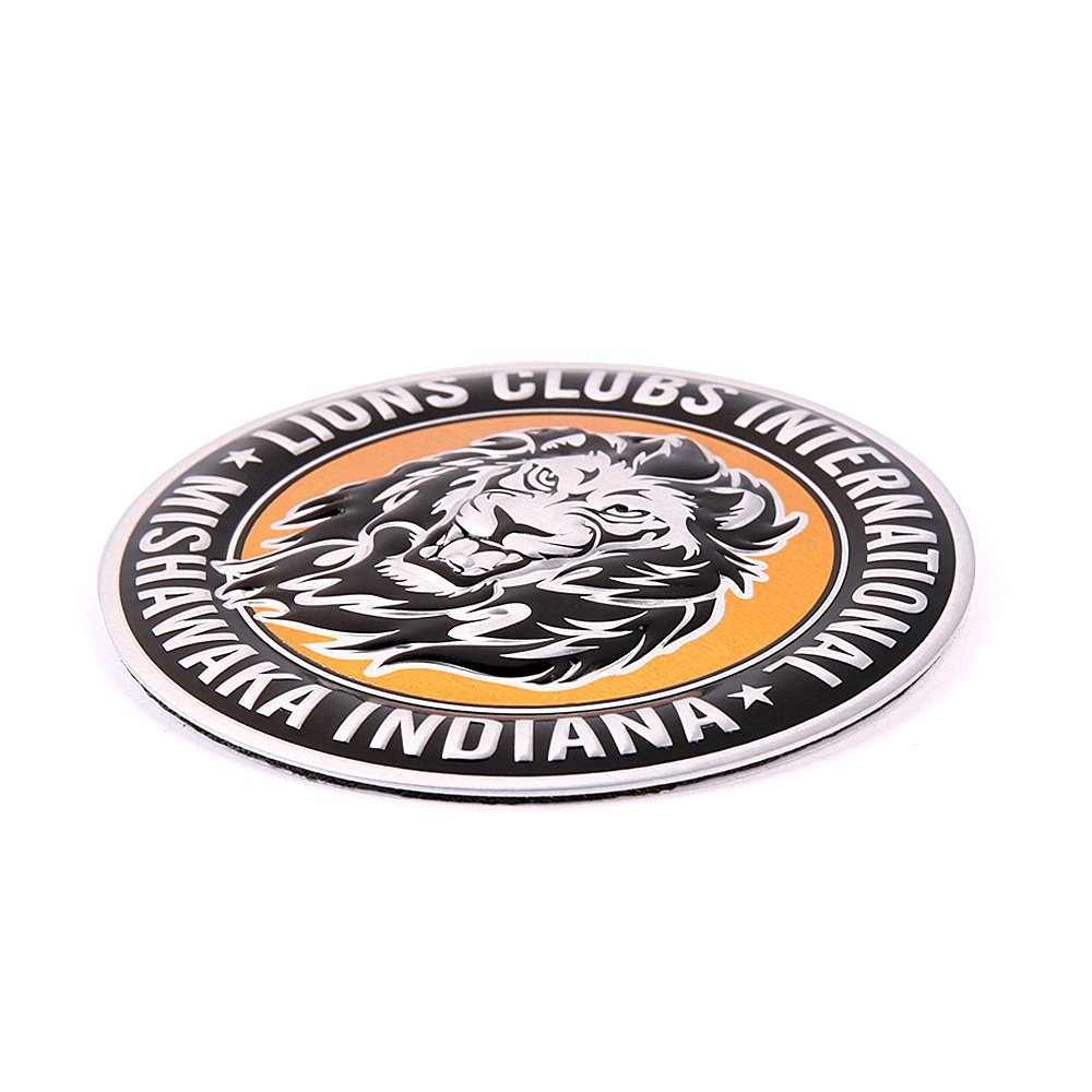 Aluminium Custom Round Stickers Round Car Stickers Metal Car Emblems Custom Stickers Badges