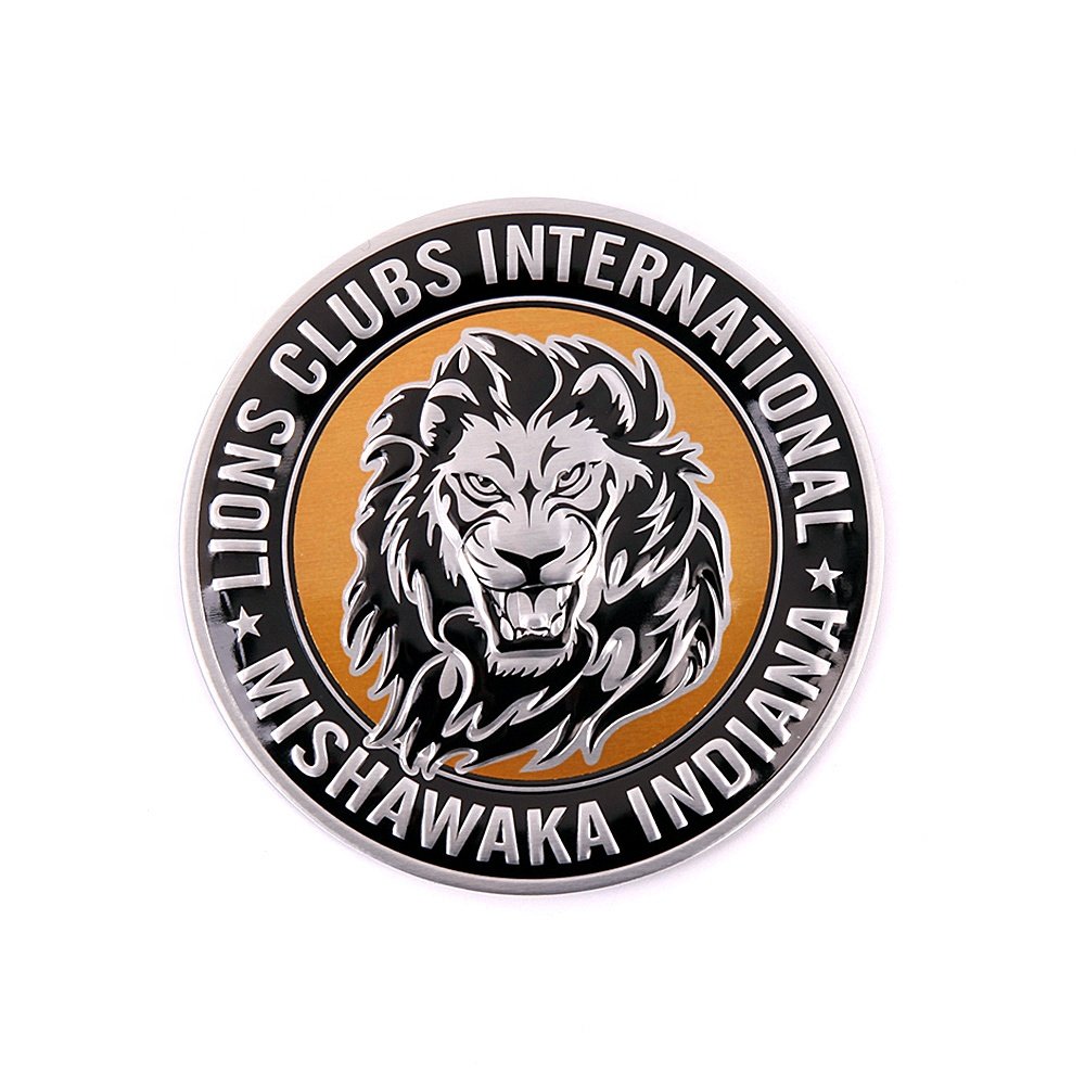 Aluminium Custom Round Stickers Round Car Stickers Metal Car Emblems Custom Stickers Badges