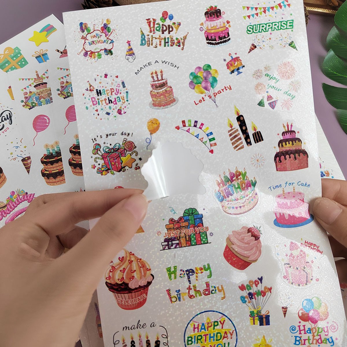 Custom Logo Advertising Promotion Sticker Sheet Self-Adhesive Vinyl Waterproof Kiss Cut Stickers Sheet Custom