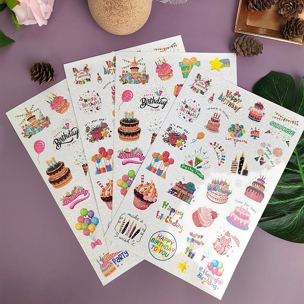Custom Logo Advertising Promotion Sticker Sheet Self-Adhesive Vinyl Waterproof Kiss Cut Stickers Sheet Custom