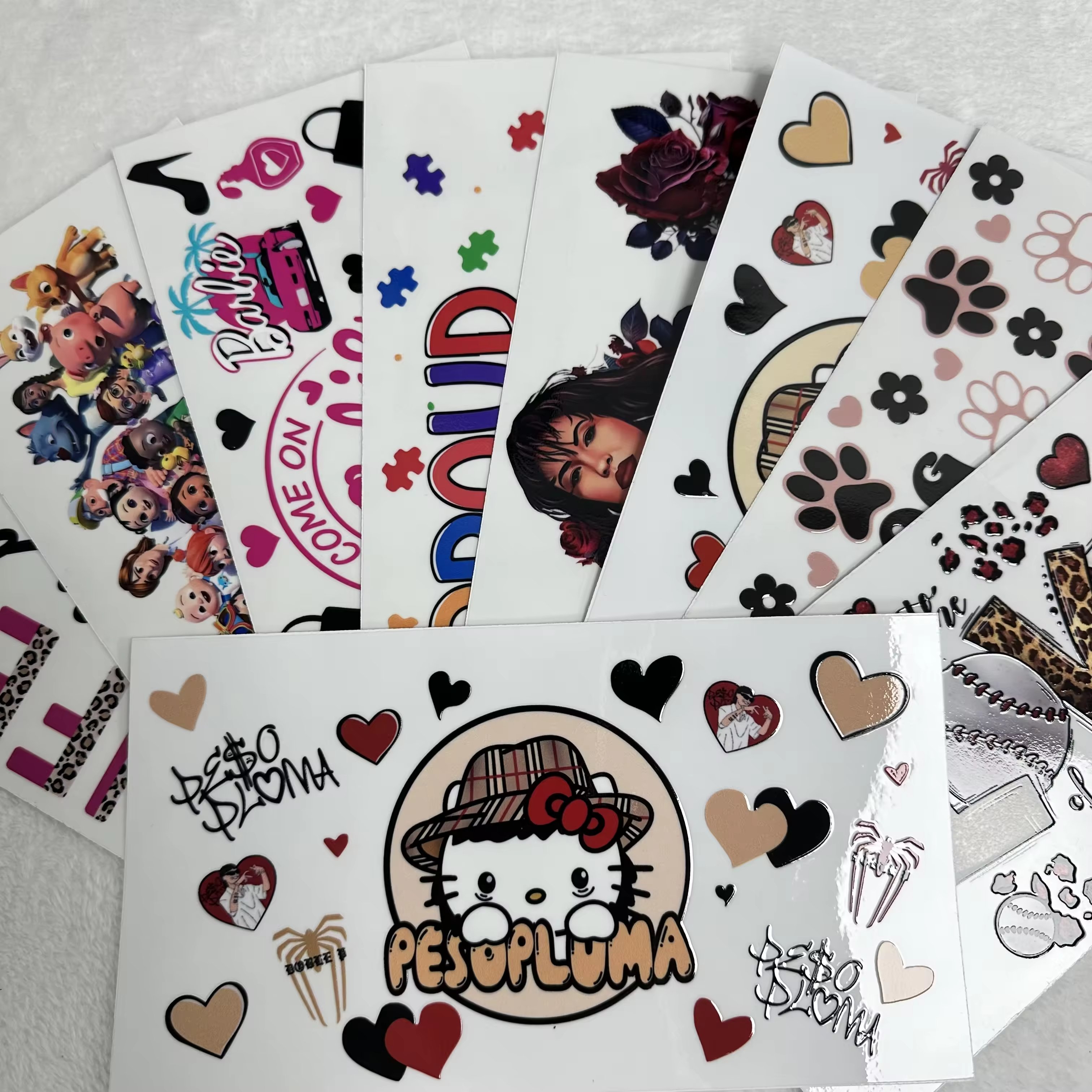 Wholesale 16 oz UVDTF Custom Logo Film Sheets chingona mama4 Printing Decals Stickers Cups Wraps Transfers for Mugs
