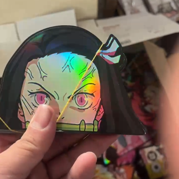 Mix Anime Holographic Stickers Holographic Stickers Anime Waterproof Car Sticker