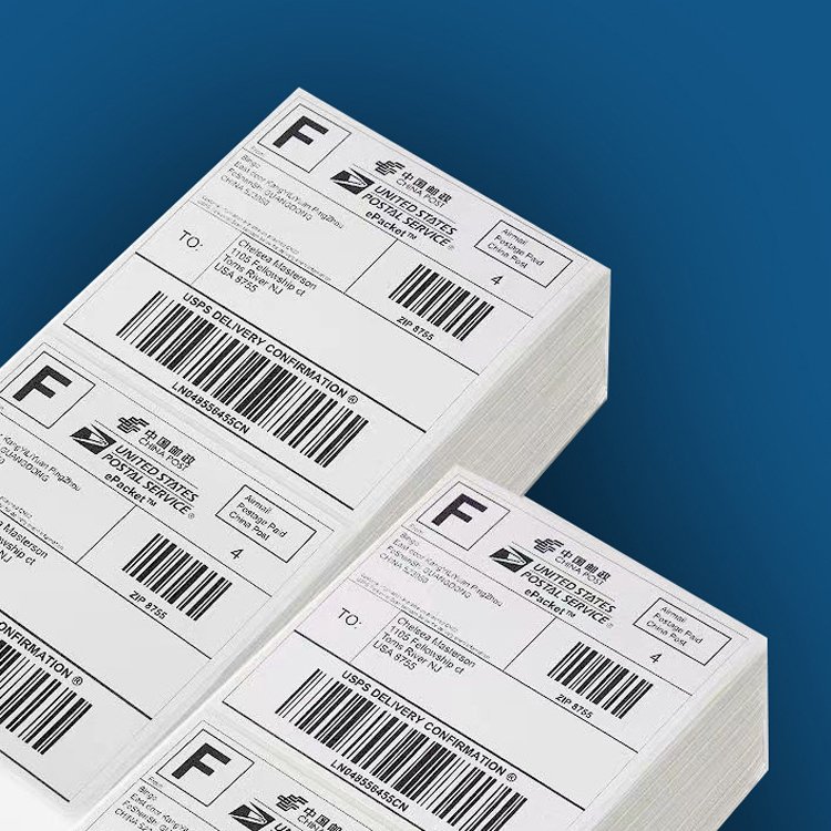 High Quality 10x15 adhesive fanfold thermal label 4x6 shipping label 100X150mm self adhesive waybill sticker a6 thermal paper