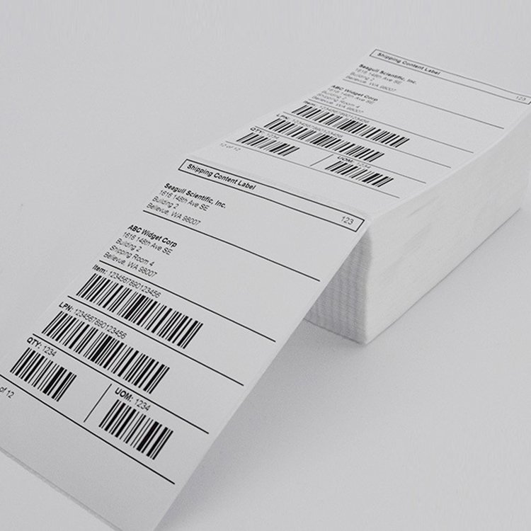 High Quality 10x15 adhesive fanfold thermal label 4x6 shipping label 100X150mm self adhesive waybill sticker a6 thermal paper