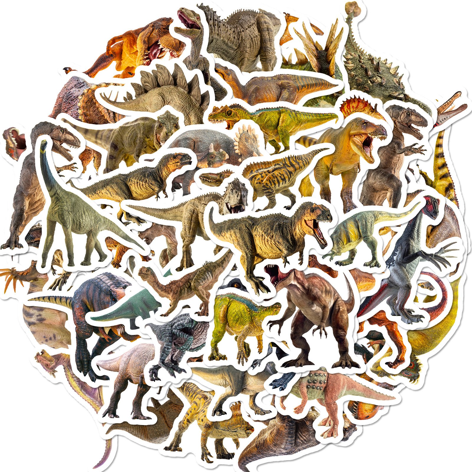 50Pcs Cool Realistic Dinosaurs Graffiti Stickers For Children Book Bottle Decor Vinyl Kid Learning Toy Animal Sticker