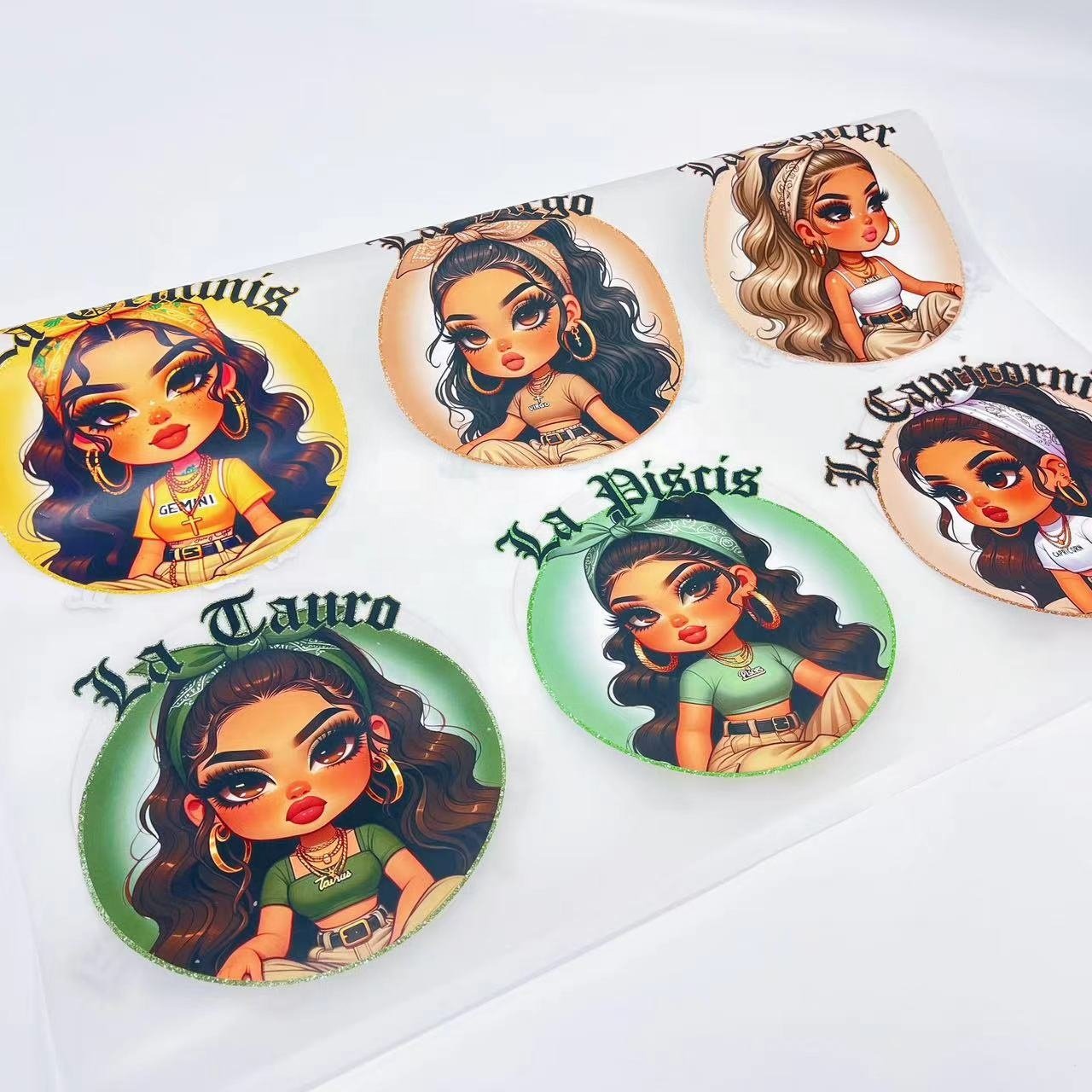 Factory wholesale custom mexico heat transfer label vinyl stickers mix color dtf transfers designs ready to press for fabrics
