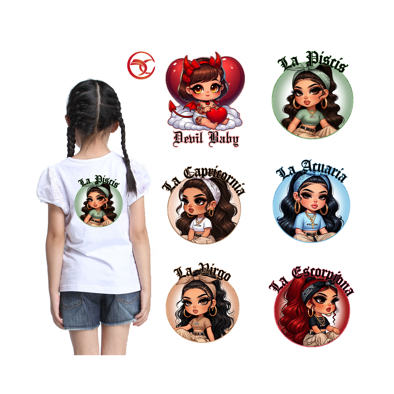 Factory wholesale custom mexico heat transfer label vinyl stickers mix color dtf transfers designs ready to press for fabrics