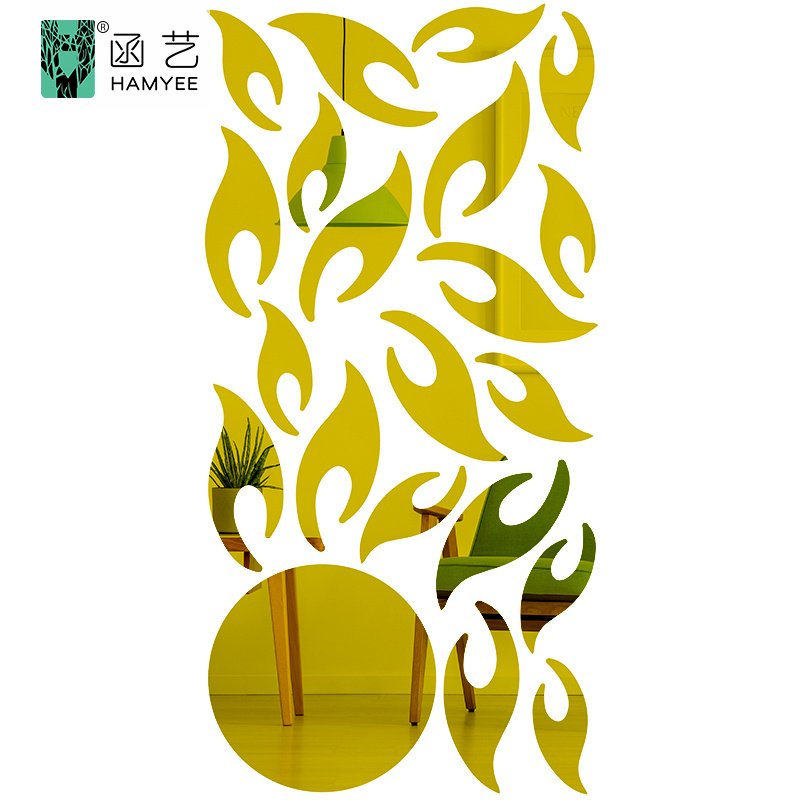 adhesive wallpaper mirrors mural wall 3d sticker wallpaper door wall mirror sticker