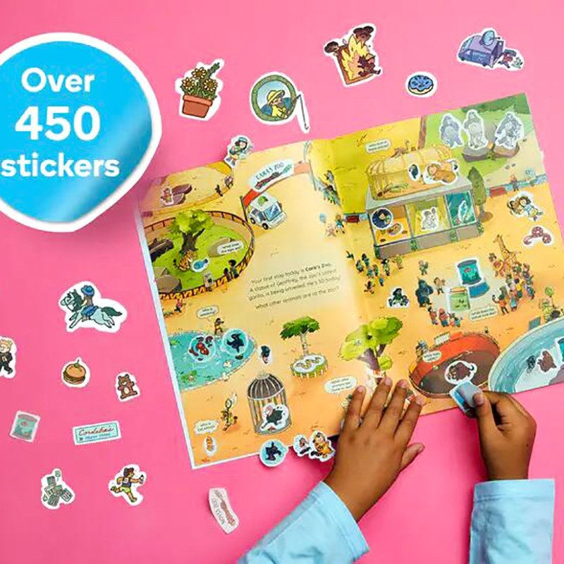 High quality kids release paper sticker book vintage kawaii cartoon sticker book for kid early education