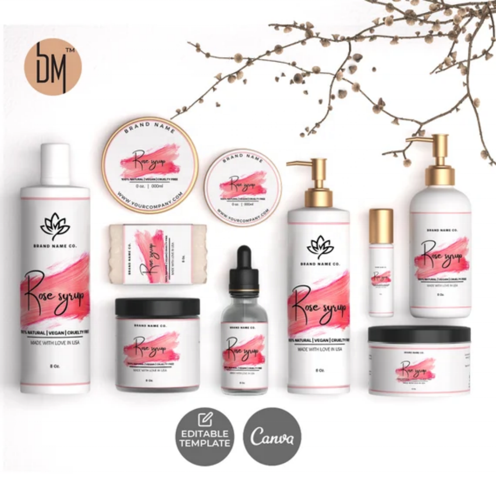 Business Logo Design Multi-purpose Packaging Sticker Cosmetic Name Label Custom Waterproof Carton Phone Stickers MC Gift & Craft