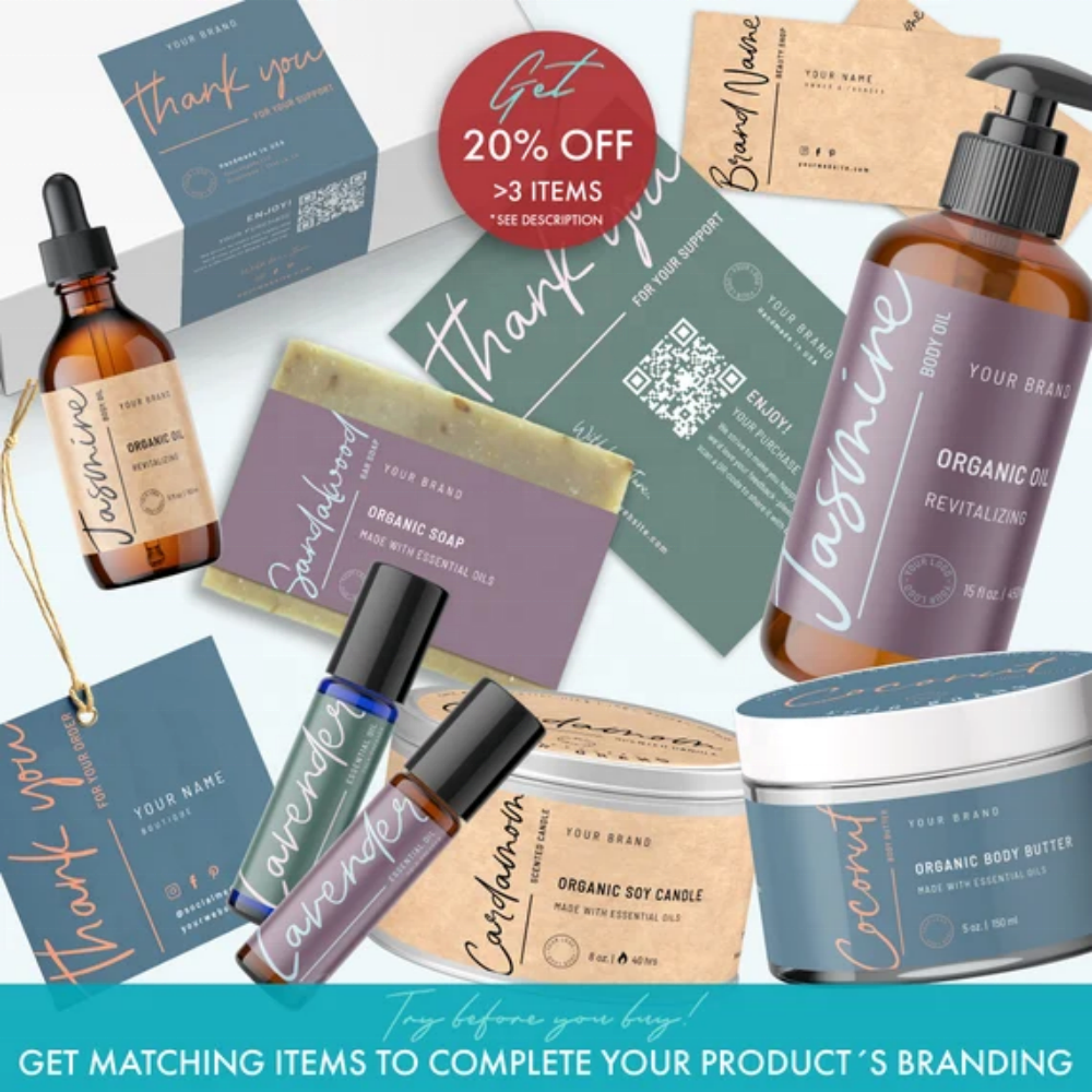 Business Logo Design Multi-purpose Packaging Sticker Cosmetic Name Label Custom Waterproof Carton Phone Stickers MC Gift & Craft