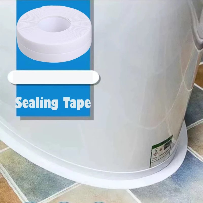 3.2m White Waterproof Anti-mold Tape Kitchen Sink Gap Wall Corner Stickers Sealing Strip Bathroom Toilet Tiles Self-adhesive TMZ