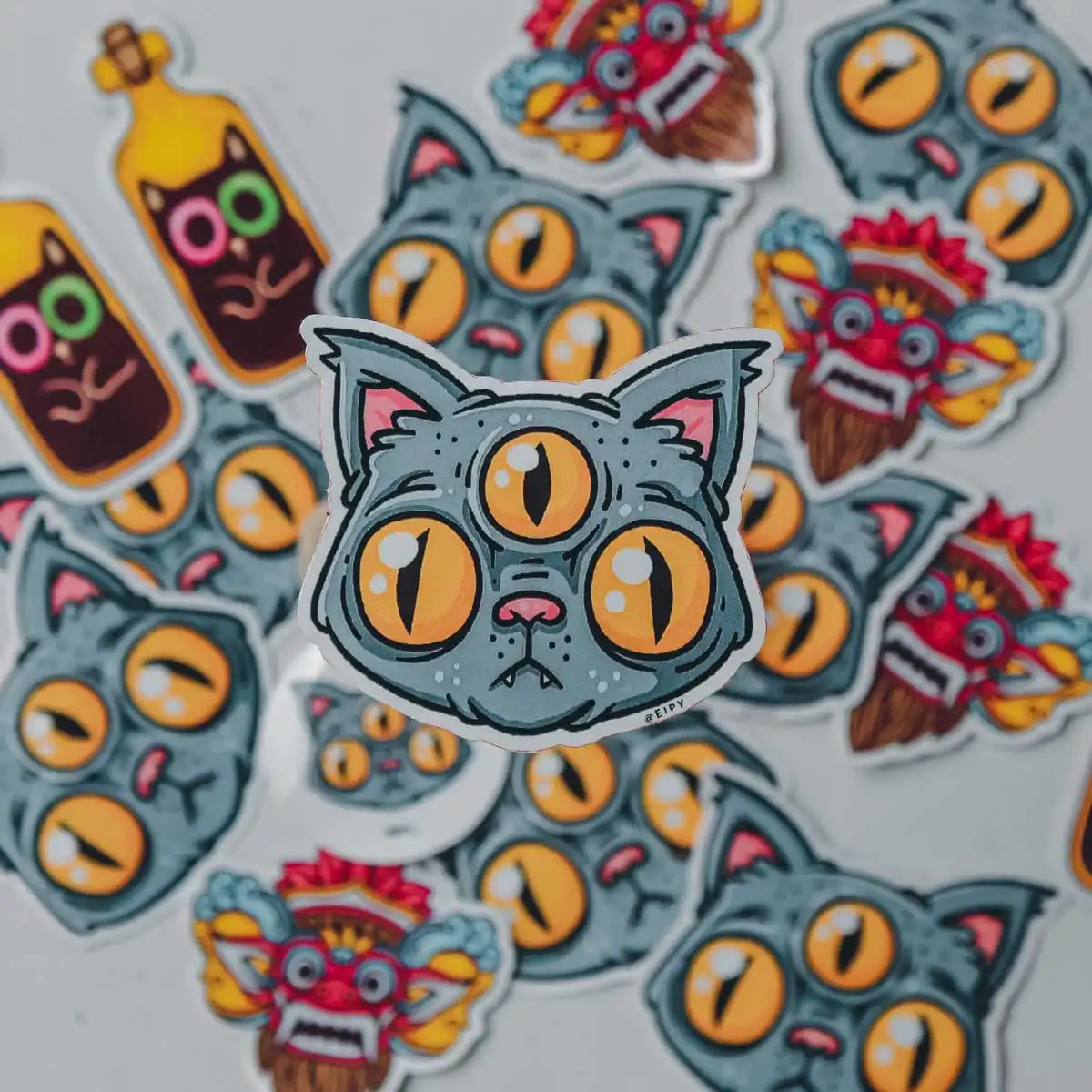 Custom Self Adhesive Irregular Shape Waterproof Die Cut Stickers Adhesive Permanent Vinyl Label Stickers