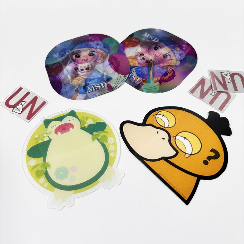 Custom 3D Motion Lenticular Printing Die Cut Stickers Anime 3 Changes Lenticular Stickers For Decoration