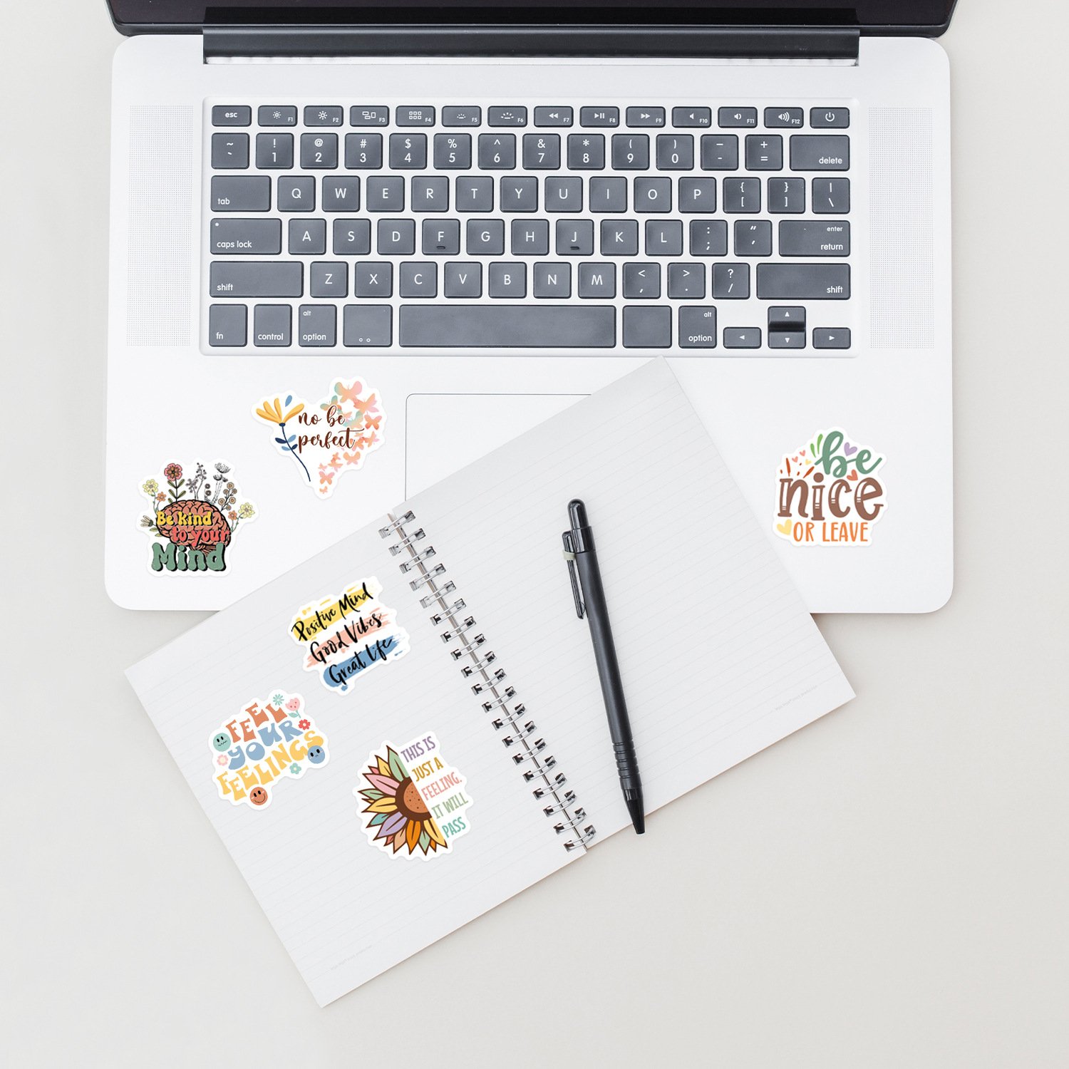 50PCS Mental Health Motivational Awareness Stickers Paper Decor Label Die Cut Stickers Waterproof Therapist Gift Stickers Set