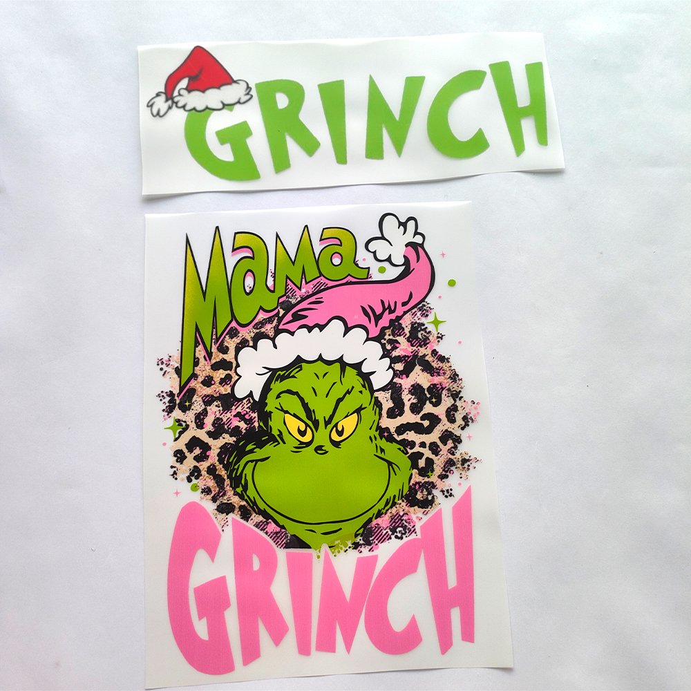 High Quality custom christmas dtf Heat press Transfer printing Stickers Plastisol Iron on Garment DTF Screen Printing transfers