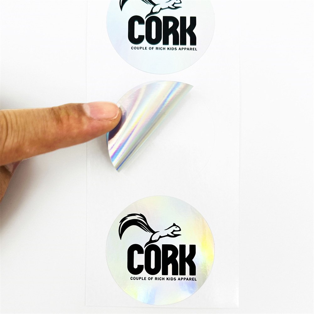 Hot Style Sticker Maker Holographic Custom Printed Laser Sticker Labels For Bottle