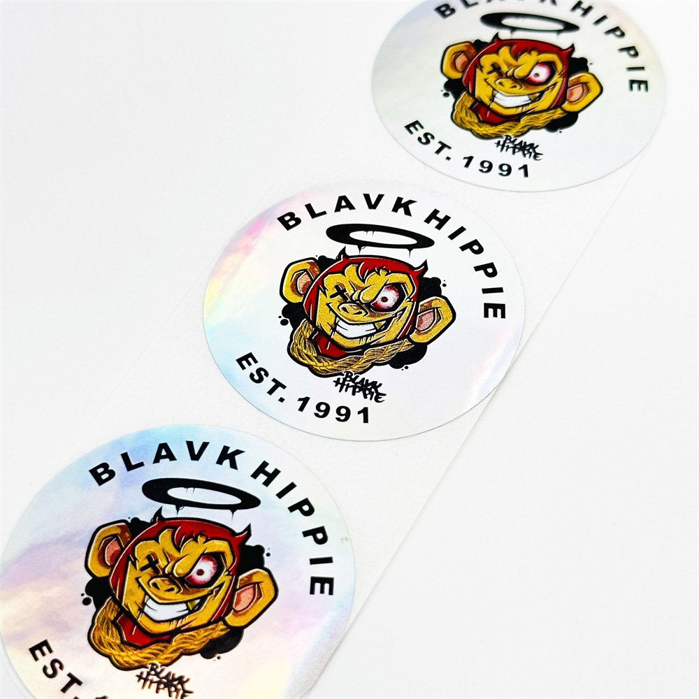 Hot Style Sticker Maker Holographic Custom Printed Laser Sticker Labels For Bottle