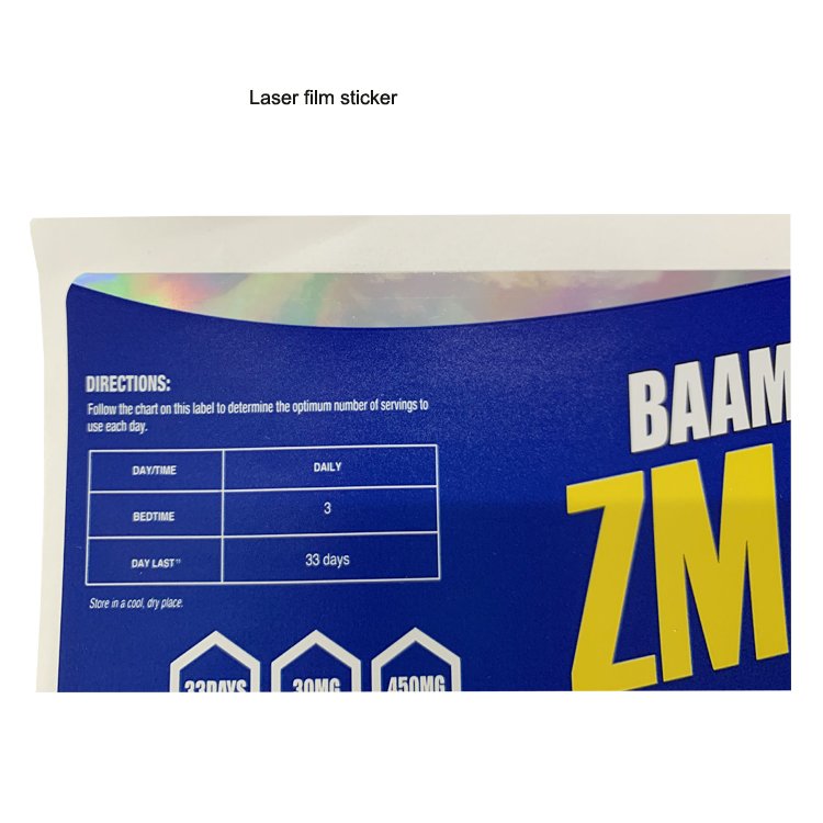 Custom Laminated Fashion Glossy Matte Protein Bottle 3D Printing Holographic Hologram Sticker