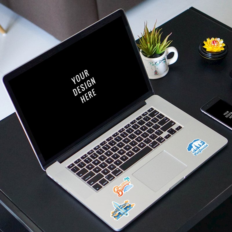 50 pcs california travel stickers for water bottle laptop and cellphone