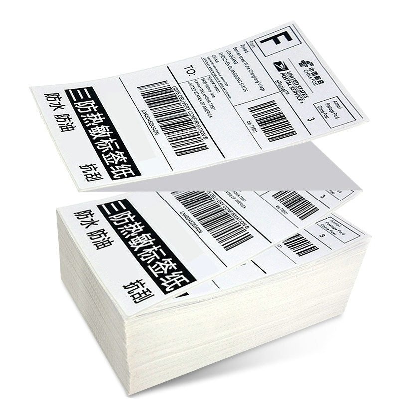 Custom printable matt A6 white vinyl logo sticker printed on roll paper