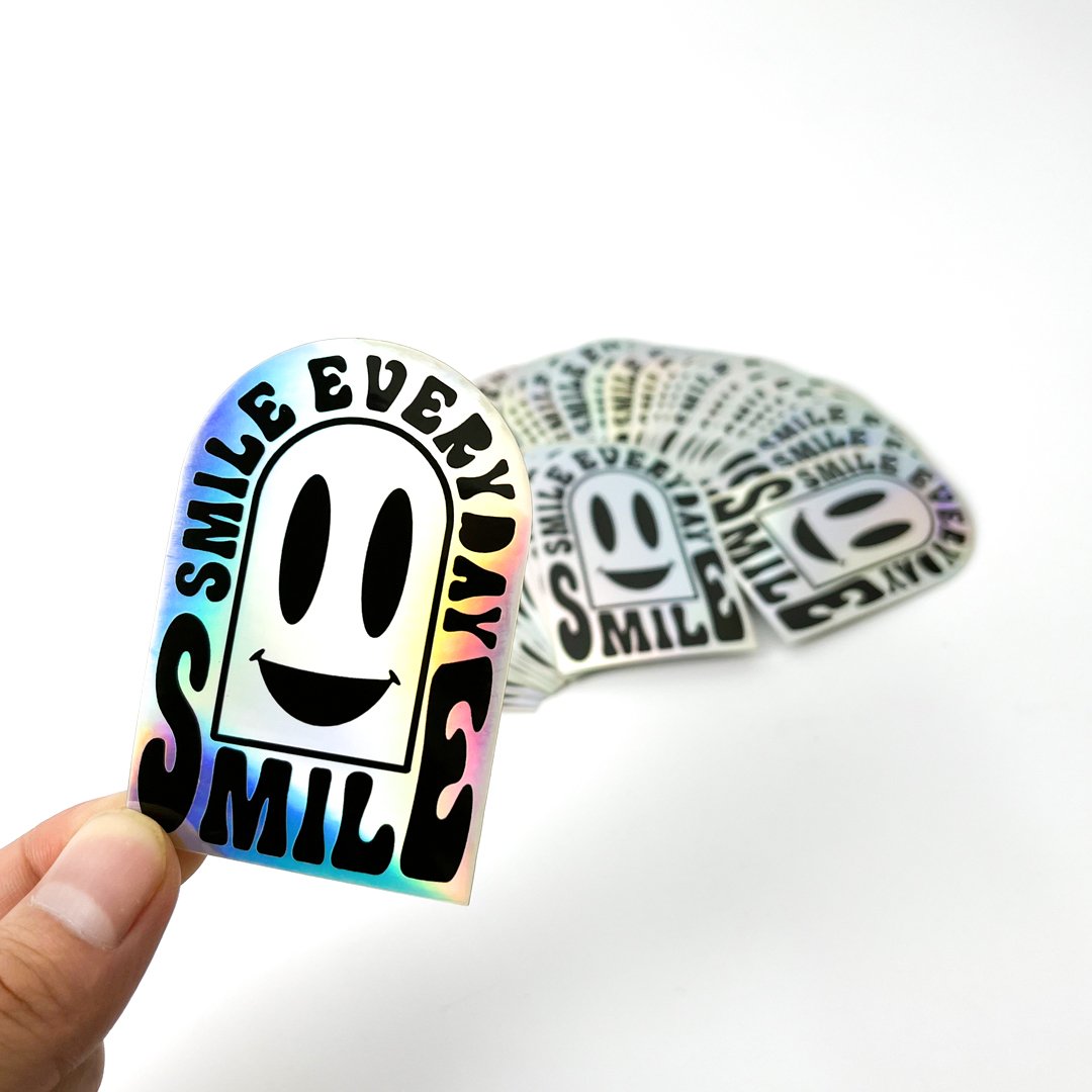 Printing UV Resist Waterproof Rainbow Silver Laser 3 D Hologram Sticker Label Custom Logo Die Cut Glitter Holographic Sticker