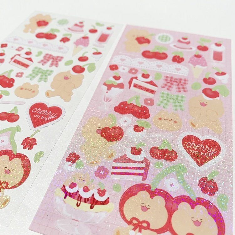 Custom White PVC Holographic Sequin Sticker Sheets Paper with Clear Transparent Release Backing