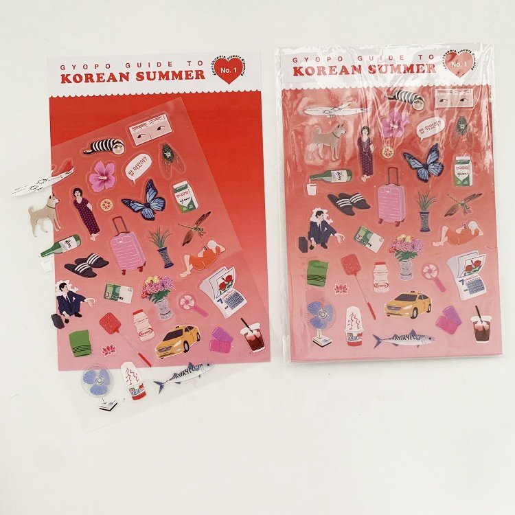 Custom White PVC Holographic Sequin Sticker Sheets Paper with Clear Transparent Release Backing