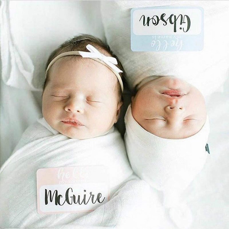 Hello My Name is Sticker, Newborn baby announcement Name Stickers, Milestone labels Hospital Photo