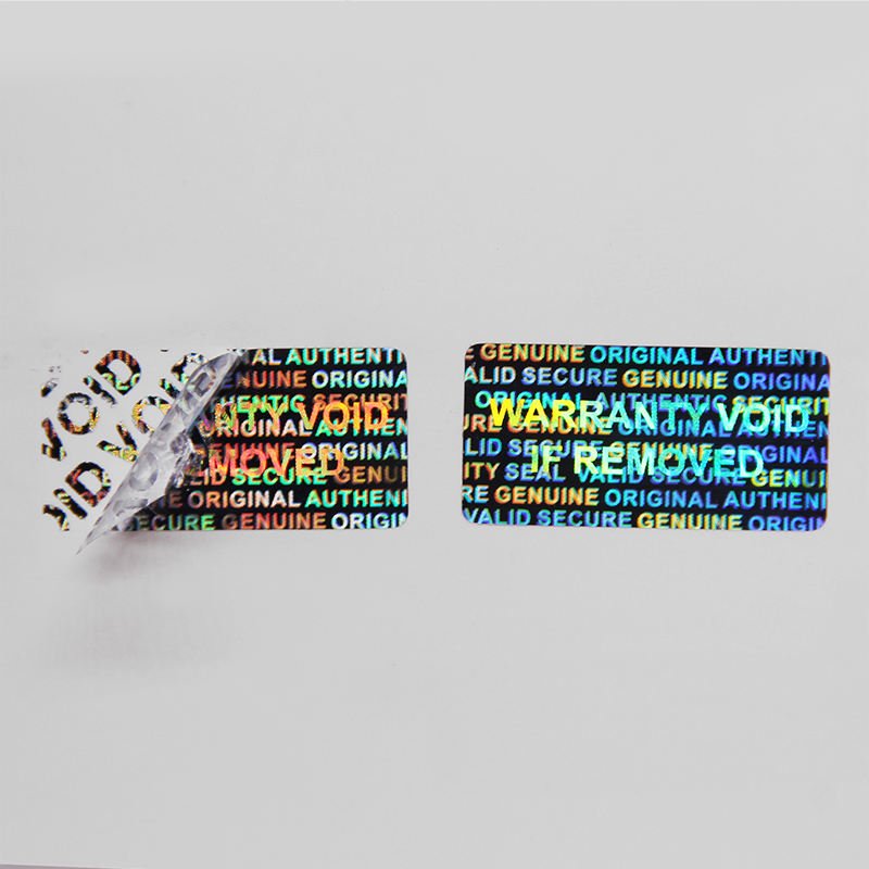 Custom self adhesive round one time used hologram anti tamper stickers