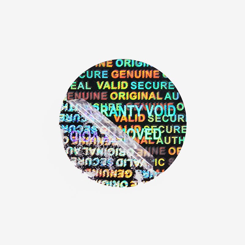Custom self adhesive round one time used hologram anti tamper stickers