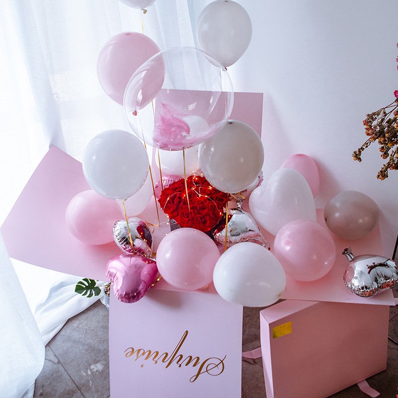Creative Gift Box Explosion Box Confession Balloon Birthday Valentine's Day Surprise Box for Wedding