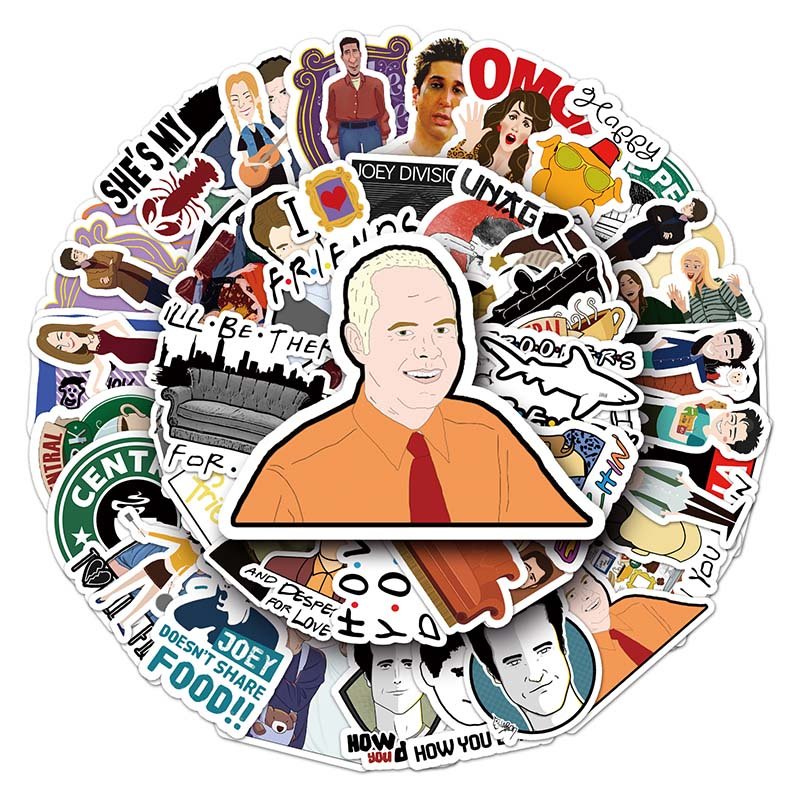 Factory Wholesale 55Pcs Classic TV Show The Graffiti Friends Stickers For Laptop Car Book Water Bottle Vinyl Label