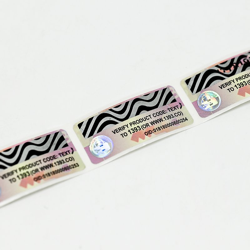 Custom Hot Stamping Security Holographic Stripe Sticker Label Anti-counterfeiting Scratch Off Silver Serial Number Label