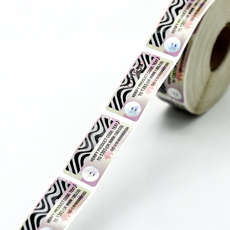 Custom Hot Stamping Security Holographic Stripe Sticker Label Anti-counterfeiting Scratch Off Silver Serial Number Label