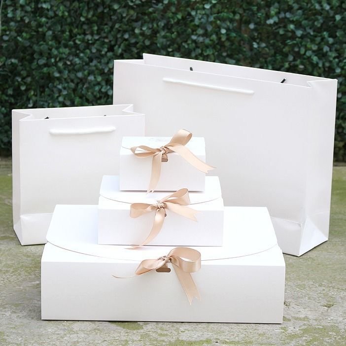 Luxury Foldable Paper Packaging Box Gift Boxes With Ribbon Bow