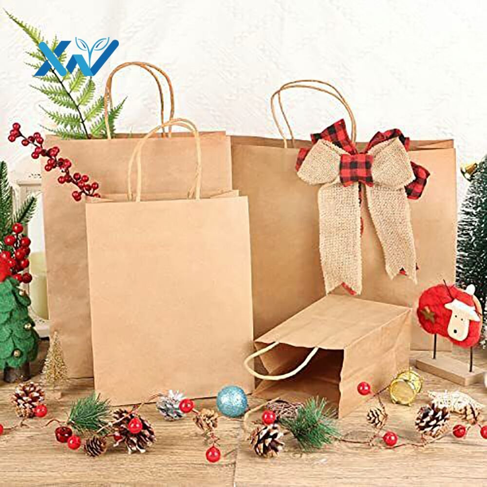 Eco-Friendly Kraft Paper Bag Hot Sell Clothing Shopping White Paper Bag