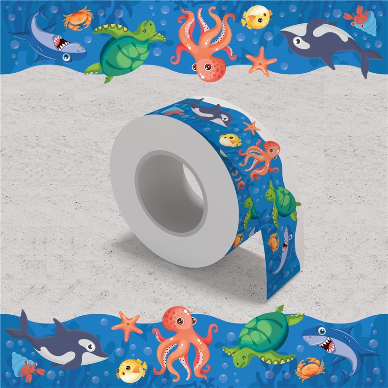 Wholesale Border Stickers Classroom Board Borders Decal Marine Animal Bulletin Wall Decor Chalkboard School Decoration