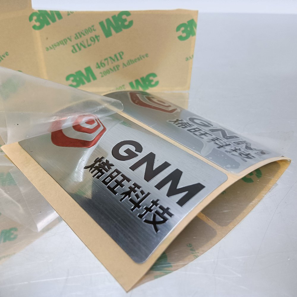 The Newest Gift 3d Label Sticker Metallic Print Nickel Label used for all kind of product surface